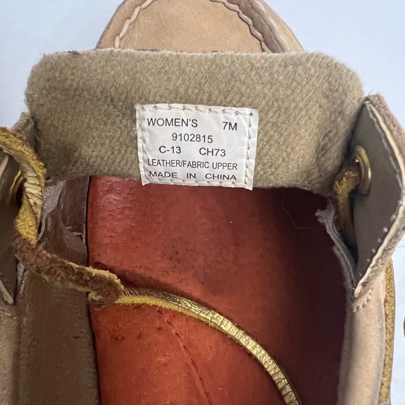 Sperry leopard print canvas shoes women’s 7M Tan - Picture 7 of 7